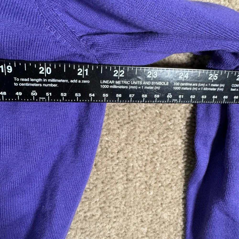 Brooks Brothers V-Neck Sweater Men Large Purple Supima Cotton Knit